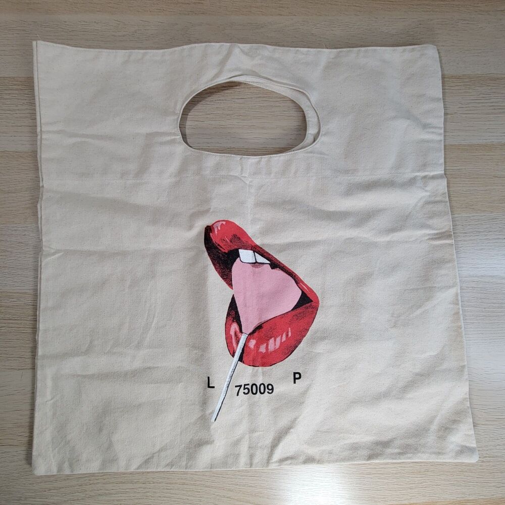 Le Pigalle X Jean André Graphic Tote Bag France Red Light Large Cotton Shopper